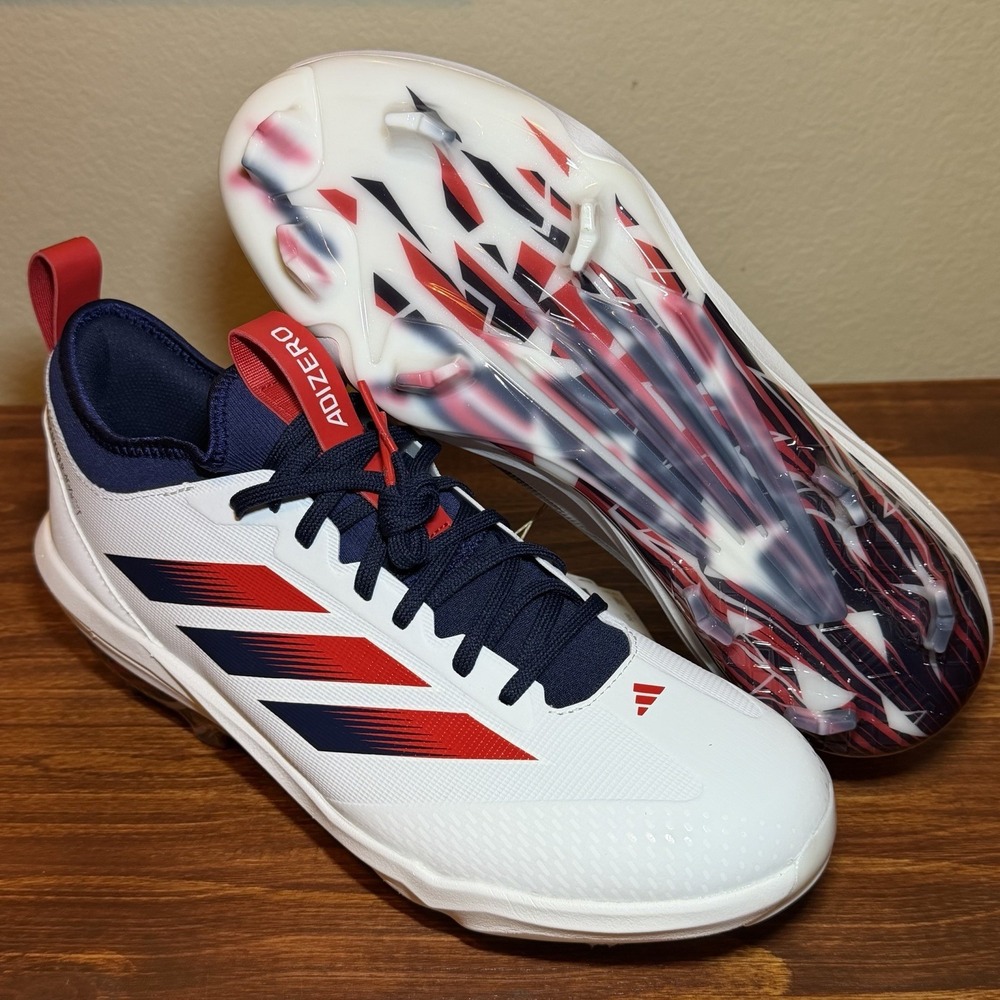 adidas Adizero Impact TPU 2.0 USA Baseball Cleats Mens 13 Red White Blue KK1074